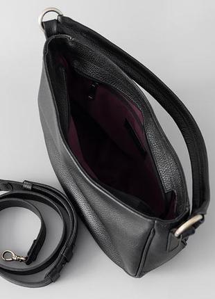 Hobo bag "valencia" black (артикул: w064.4)7 фото