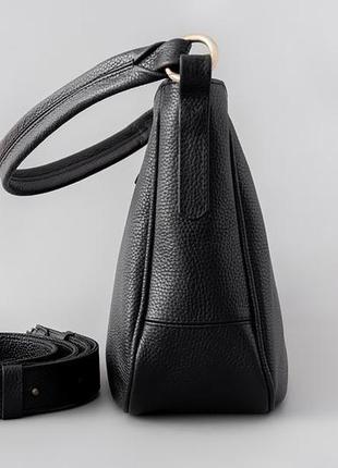 Hobo bag "valencia" black (артикул: w064.4)4 фото