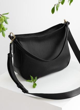 Hobo bag "valencia" black (артикул: w064.4)