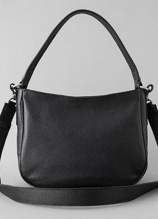 Hobo bag "valencia" black (артикул: w064.4)5 фото