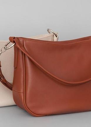 Hobo bag "valencia" beige nude (артикул: w064.2)10 фото