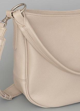 Hobo bag "valencia" beige nude (артикул: w064.2)9 фото