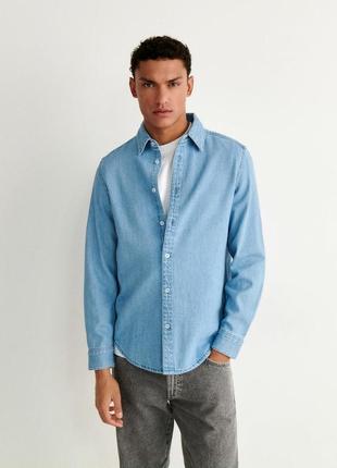Джинсова сорочка, чоловіча джинсова сорочка, джинсова рубашка1 фото