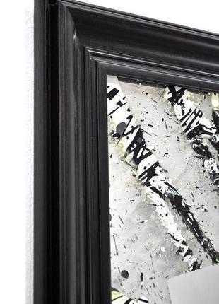 Дизайнерське дзеркало картина чорний іній №6170