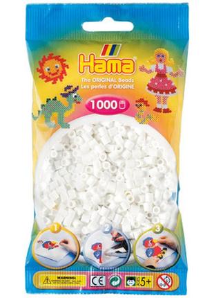 Набір для творчості hama білих намистин 1000 шт термомозаїка (207-01)