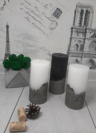 Свічка на бетонній основі1 фото