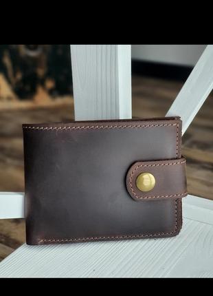 Кожаный кошелек портмоне gs коричневый1 фото
