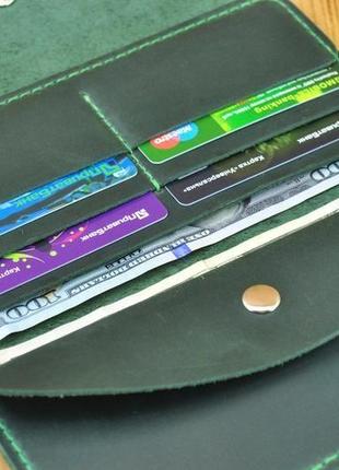Незвичайний шкіряний гаманець з окремим кишенею для дрібниць7 фото