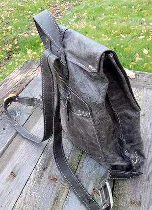 Кожаный рюкзак «stone»9 фото