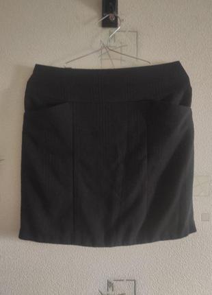 Жіноча міні спідниця чорна спідничка класична вовняна юбка orsay
