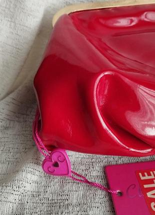 Claudia canova сумка сумочка клатч пельмень яркая оригинал лакированная кожа новая 2yk 200...