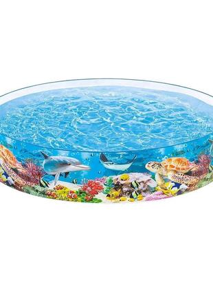 Басейн дитячий каркасний intex 58472 «океанський риф», 244 х 46 см
