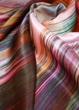 Абстрактный шелковый платок, батик платок, шелковые платки3 фото