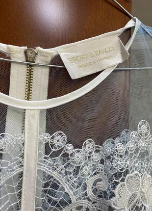 Коротка сукня з мережива з сіткою 42-44розмір стан нової3 фото