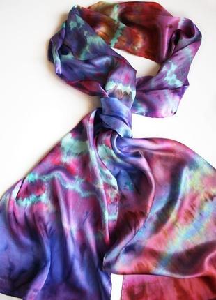 Атласний довгий шарф, шибори шарф, шовковий шарф3 фото