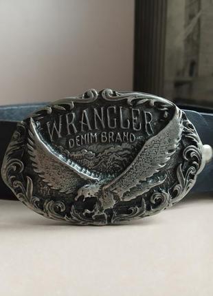 Ремень wrangler aagle buckle из натуральной кожи оригинал made in poland