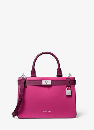 Жіноча сумка tatiana small two-tone leather satchel | michael kors оригінал