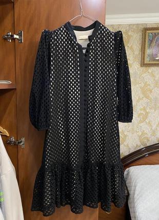 Чорна коротка сукня стан нової 42розмір(48)