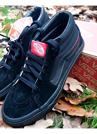 Круті підліткові чорні кеди кросівки vans 36-40