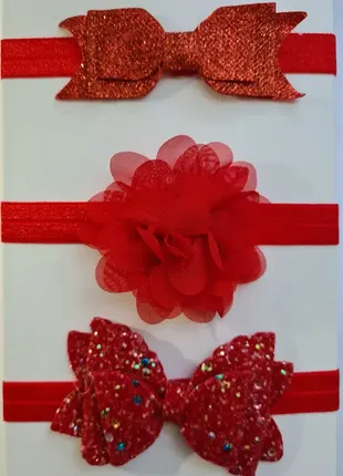 Набір пов'язок на голову для дівчинки 3 шт.