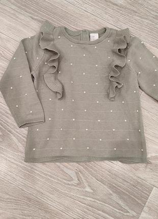 Кофточка свитер на девочку в горошек h&amp;m 2