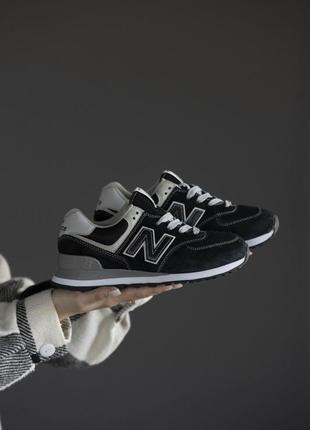 Кросівки new balance 574v3 black mit white4 фото