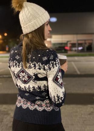 Жіночий светр з оленем, новорічний светр, светр з оленями2 фото
