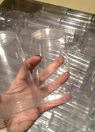 Тубус прозрачный, пластиковый 12х6см4 фото