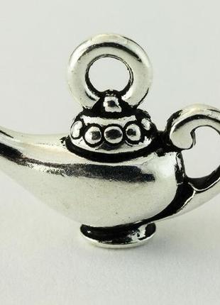 Кулон aladdin's lamp charm ~ 13mm ~ antique silver