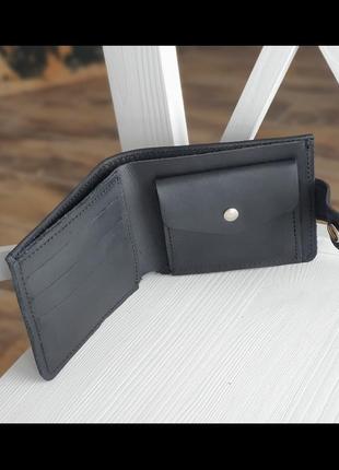 Кожаный кошелек портмоне gs черный2 фото