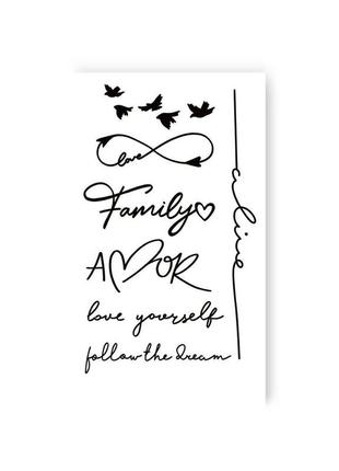 Тату «amor із пташками»