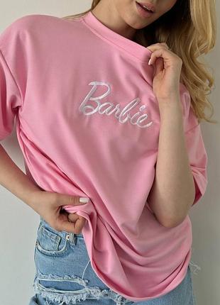 Футболка с вышивкой, оверсайз