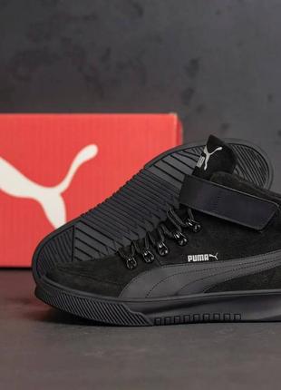 Зимові черевики puma black7 фото