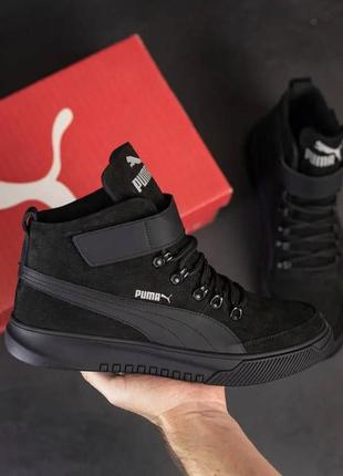 Зимові черевики puma black5 фото