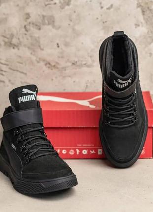 Зимові черевики puma black9 фото