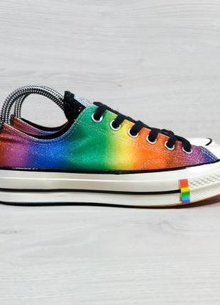 Різнокольорові кеди converse chuck 70 pride rainbow glitter оригінал, розмір 39.5