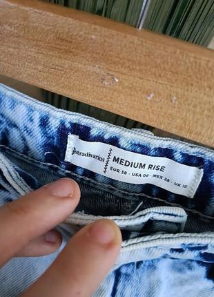 1+1=4🎈голубые джинсовые шорты от stradivarius, размер м5 фото