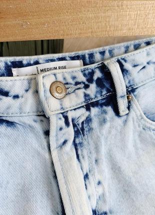 1+1=4🎈голубые джинсовые шорты от stradivarius, размер м3 фото