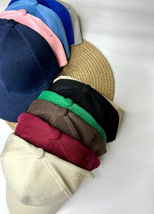 Кепка бейсболка женская белая мужская стильная качественная базовая унисекс2 фото