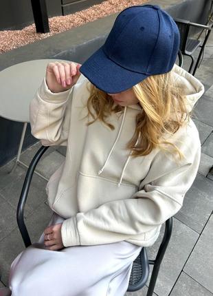 Кепка бейсболка женская белая мужская стильная качественная базовая унисекс4 фото