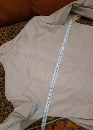 Куртка-пиджак накидка из экокожи6 фото