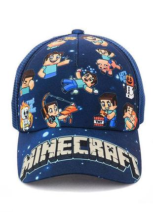 Кепка бейсболка майнкрафт minecraft з сіточкою