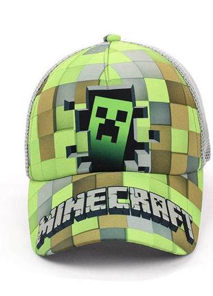 Кепка бейсболка майнкрафт minecraft с сеточкой