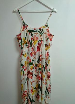 Легкое платье сарафан в цветочный принт #403#7 фото