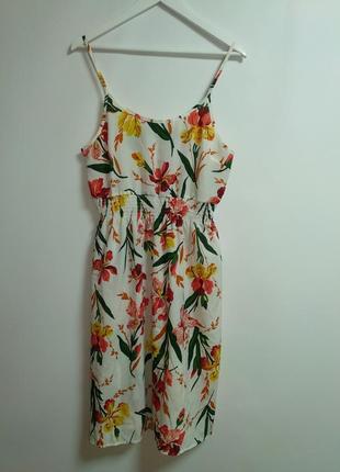 Легкое платье сарафан в цветочный принт #403#5 фото