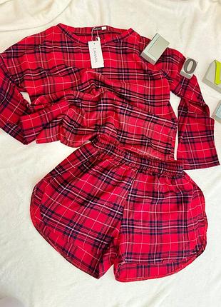 Женская пижама в клеточку