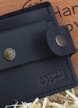 Подарунковий набір чоловічий  handycover №41 (чорний) ремінь, портмоне, обкладинка, ключниця4 фото
