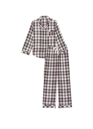 Фланелевая пижама flannel long pajama set victoria’s secret м3 фото