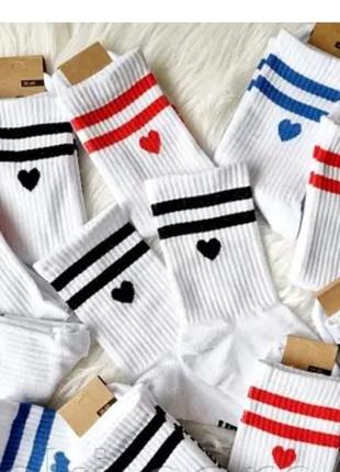 Шкарпетки жіночі сердечки високі 36-40, носки