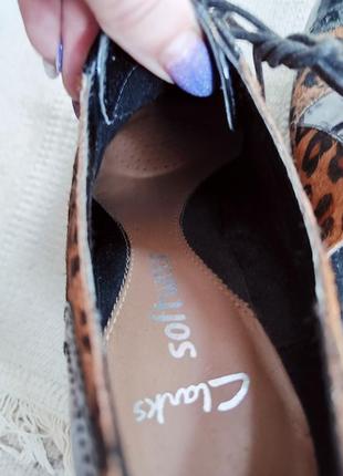 Лакіровані туфлі броги оксфорди з леопардовим принтом5 фото